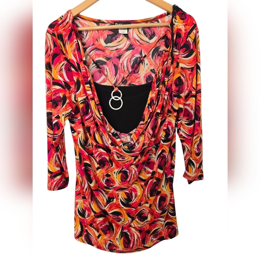 Rachel Rachel Vibrant Multicolor Women's Top Size 1X